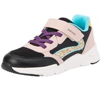 Geox J Loftus Girl A Sneaker, Black, 2 UK