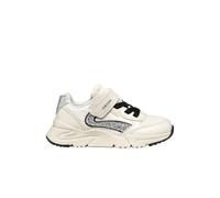 Geox J Loftus Girl A Sneaker, Lt Ivory/Silver, 11 UK Child