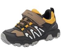 Geox J Magnetar Boy B ABX Sneaker, Brown Dk Yellow A, 10 UK Child