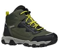 Geox J MAGNETAR BOY B ABX Sneaker, Military/Lime, 7.5 UK Child
