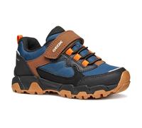 Geox J MAGNETAR BOY B ABX Sneaker, Navy/Brown, 11 UK Child