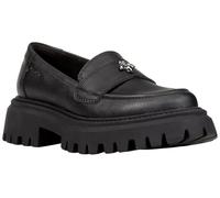 Geox J MAQUINNENS Girl E Moccasin, Black, 1 UK