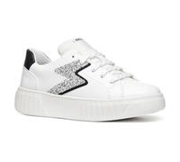 Geox J MIKIROSHI Girl A Sneaker, White/Silver, 1.5 UK
