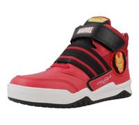 Geox J Perth BOY D Sneaker, Red-Black, 2.5 UK
