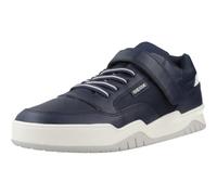 Geox J Perth Boy E Sneaker, Navy-White, 3 UK