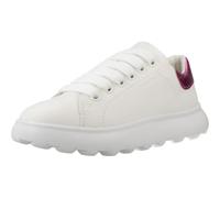 Geox J PUFFYPOP Girl A Sneaker, White/Fuchsia, 1 UK