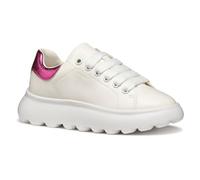 Geox J PUFFYPOP Girl A Sneaker, White/Fuchsia, 3.5 UK