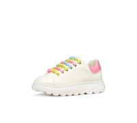 Geox J Puffypop Girl A Sneaker, White Pink, 5 UK