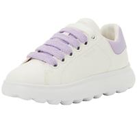 Geox J PUFFYPOP Girl A Trainers, White/Lilac, 29 EU