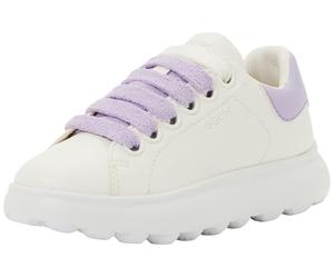 Geox J PUFFYPOP Girl A Trainers, White/Lilac, 35 EU