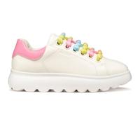 Geox Puffypop Girls Low Top Sneakers In White/Pink - Size UK 2.5 - New Boxed