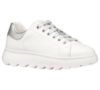 Geox J PUFFYPOP Girl A Trainers, White/Silver, 28 EU