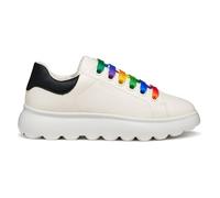 Geox J PUFFYPOP Girl Sneaker, White/Multicolor, 4 UK