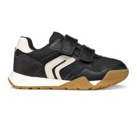 Geox J Rann-e Boy A Sneaker, Black Lt Ivory, 10 UK Child