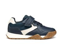 Geox J RANN-E BOY Sneaker, Navy/LT Ivory, 12.5 UK