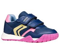 Geox J Rann-e Girl A Sneaker, Dk Royal Pink, 3 UK