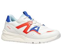 Geox J ROONER BOY Sneaker, White/RED, 12.5 UK