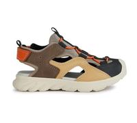 Geox J Sandal Airadyum Bo, Brown Dk Beige, 1 UK