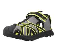 Geox J Sandal AIRADYUM BO, Grey/Lime, 0.5 UK