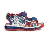 Geox Boys J Sandal Android Boy Sandal, Blue Red, 11.5 UK