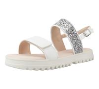 Geox J SANDAL CORALIE GIR, Girls’ Sandal, White/Lt Silver,