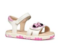 Geox J SANDAL HAITI GIRL, Girls’ Sandal, White/Dk Pink,
