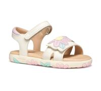 Geox J Sandal Haiti Girl, White/Pink, 11 UK Child