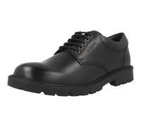 Geox J Shaylax C Boys Black Leather Shoes Comfortable Breathable Classic