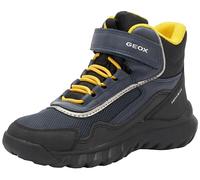 Geox J Simbyos Boy B ABX Sneaker, Navy Yellow, 5 UK