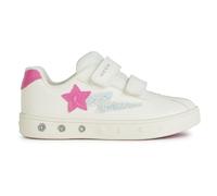 Geox J Skylin Girl A Sneaker, White Fuchsia, 10 UK Child