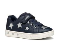 Geox J Skylin Girl B Sneaker, Navy/Silver, 1 UK