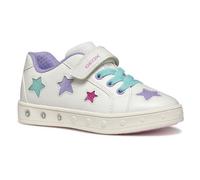 Geox J Skylin Girl B Sneaker, White/Multicolor, 1 UK