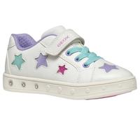 Geox J Skylin Girl B Sneaker, White/Multicolor, 10 UK Child