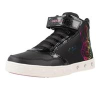 Geox J Skylin Girl E Sneaker, Black, 1 UK