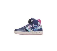 Geox J Skylin Girl F Sneaker, Navy/Fuchsia, 10 UK Child