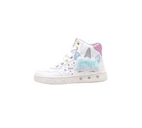 Geox J Skylin Girl Sneaker, White Multicolor, 1.5 UK