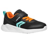 Geox J SPRINTYE BOY A Sneaker, Black/Lt Blue, 11 UK Child