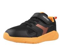 Geox J SPRINTYE BOY A Sneaker, Black/Orange, 12.5 UK