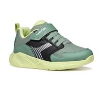 Geox J SPRINTYE BOY A Sneaker, Green/Black, 2.5 UK