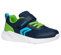 Geox J SPRINTYE BOY Sneaker, Navy/Lime, 2.5 UK