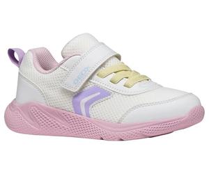 Geox J Sprintye Girl B Sneaker, White Pink, 2.5 UK