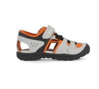 Geox J Vaniett Boy A Sandal, Grey/Orange, 4 UK