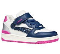 Geox J WASHIBA Girl A Trainers, White/DK Royal, 33 EU