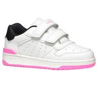 Geox J WASHIBA Girl B Sneaker, White/Black, 1 UK