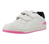 Geox J WASHIBA Girl B Sneaker, White/Black, 1 UK