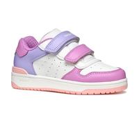 Geox J WASHIBA Girl B Sneaker, White/Cyclamen, 1 UK