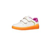 Geox J WASHIBA Girl B Trainers, White/Orange, 33 EU