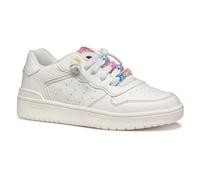 Geox J WASHIBA Girl D Sneaker, White/Pink, 11 UK Child