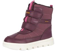 Geox J Willaboom Girl Ankle Boot, Prune, 1.5 UK - Synthetic, Waterproof, Calf High, Flat Heel, Toddler 1.5, Girls