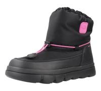 Geox J WILLABOOM Girl B A Snow Boot, Black/Fuchsia, 0 UK